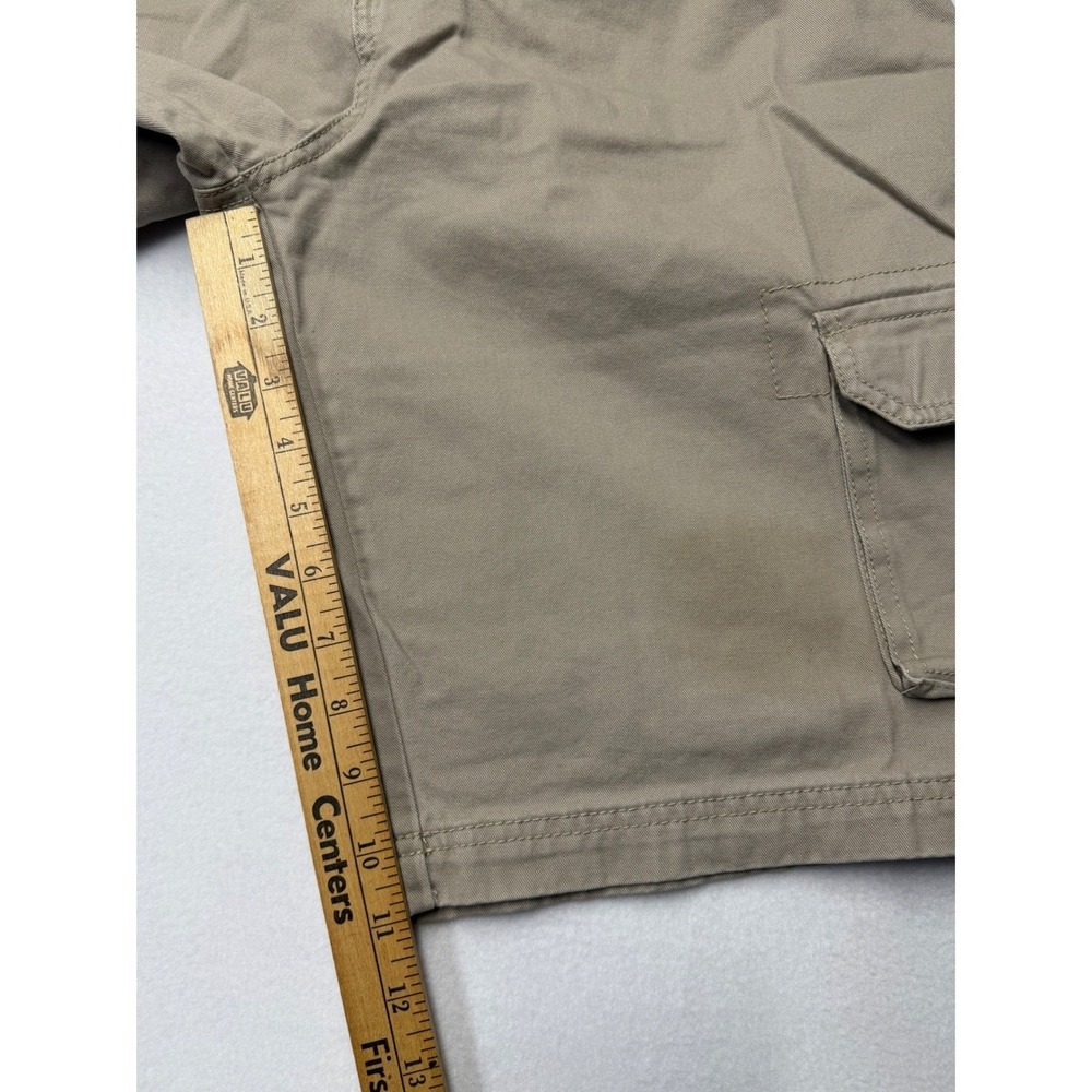 Airwalk Mens Cargo Shorts Tan Khaki Cotton Twill Multi Pocket 11" Skate Size 32 - Picture 6 of 6